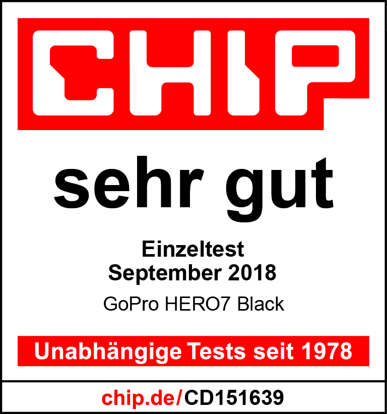 CHIP bewertet die neue GoPro HERO7 Black mit "Sehr gut"