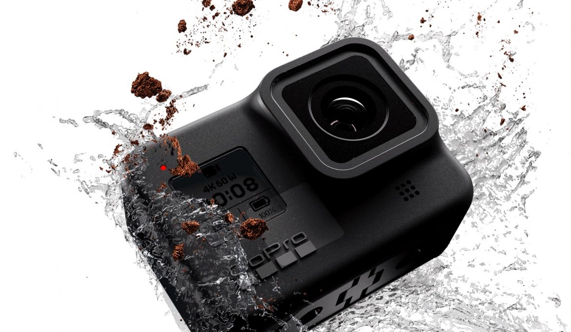 GoPro Kamera mit Spritzwasser