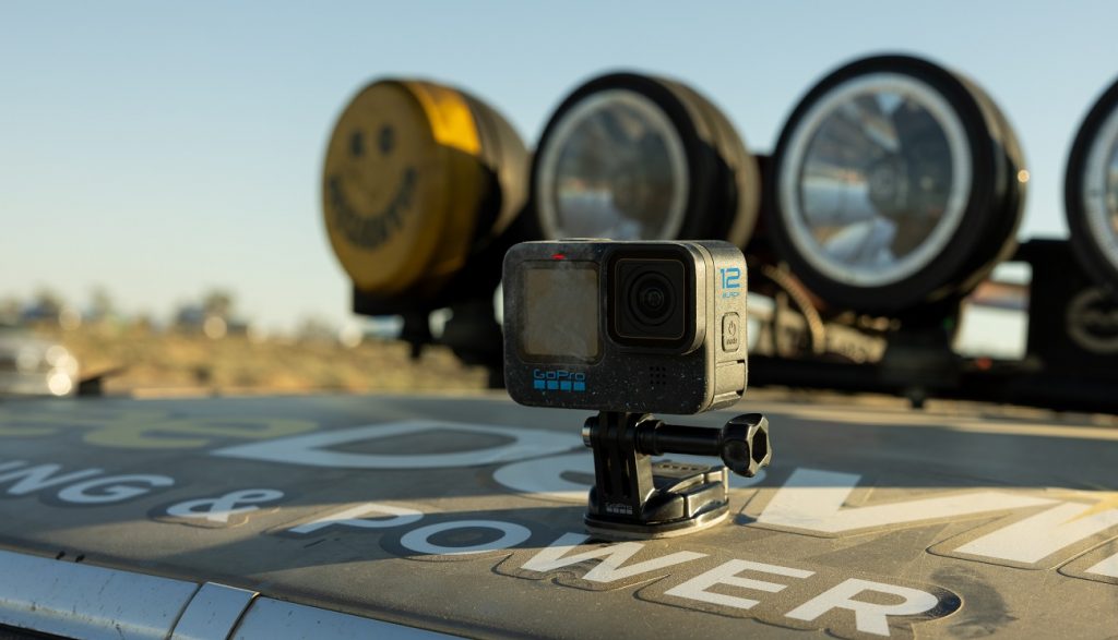 GoPro HERO12 Black in front of Truck LIghts