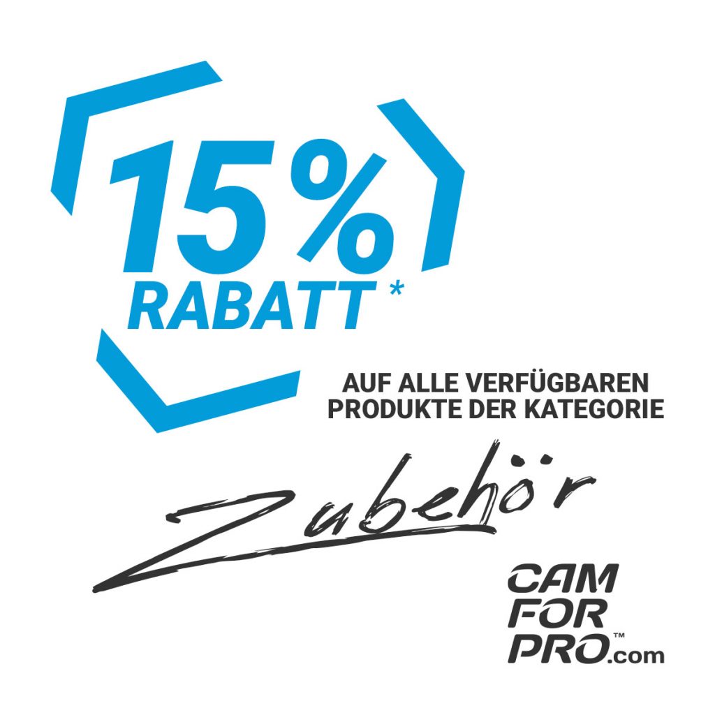 15% Rabatt auf Zubehör bei CAM FOR PRO