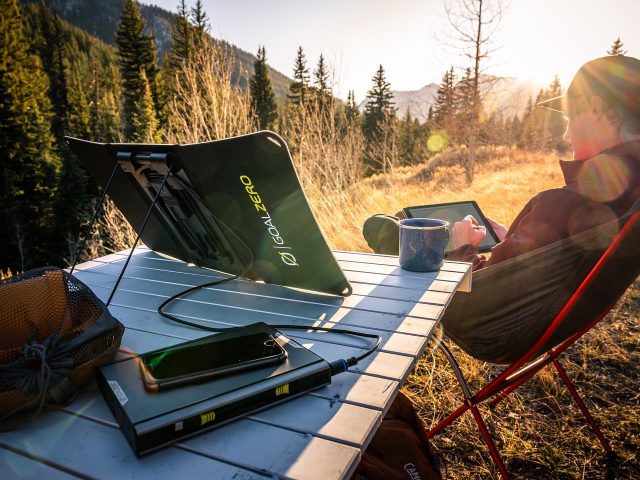 Solarpanel im sonnigen Outdoor-Einsatz